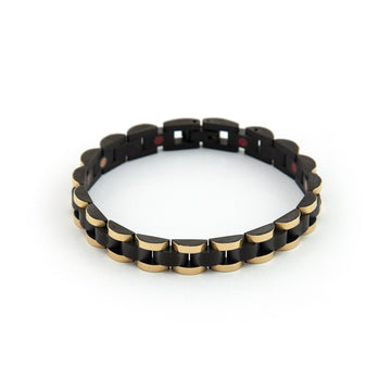 Perfect Balance - Negative Ion Bracelet, Gold & Onyx Plated